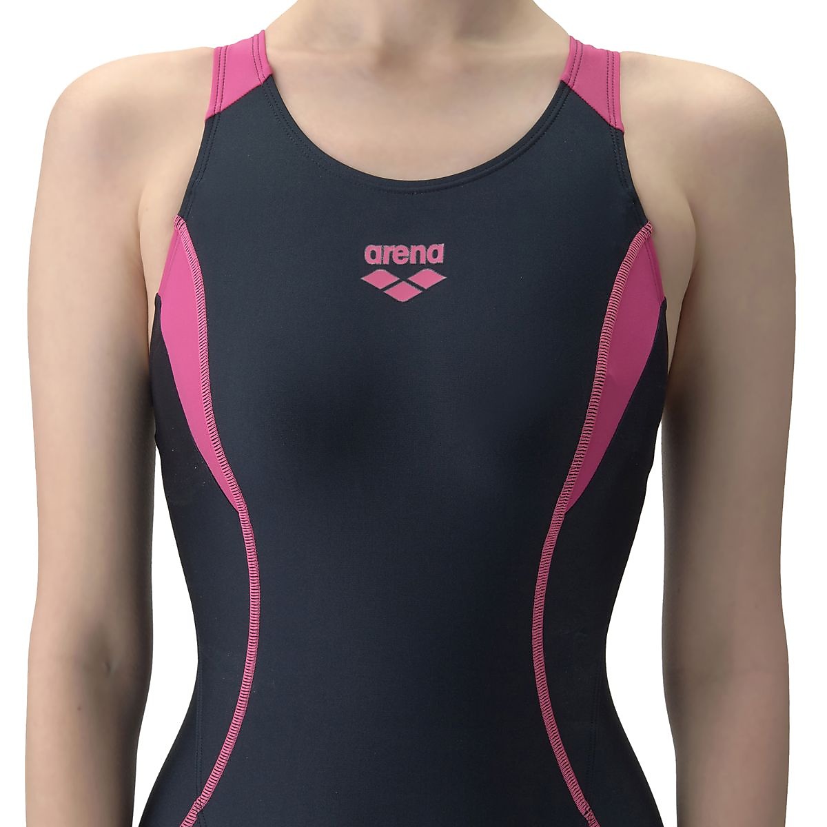 フィットネスワンピーススパッツ(オープンバック・ハーフレッグ・ひっかけパッド)