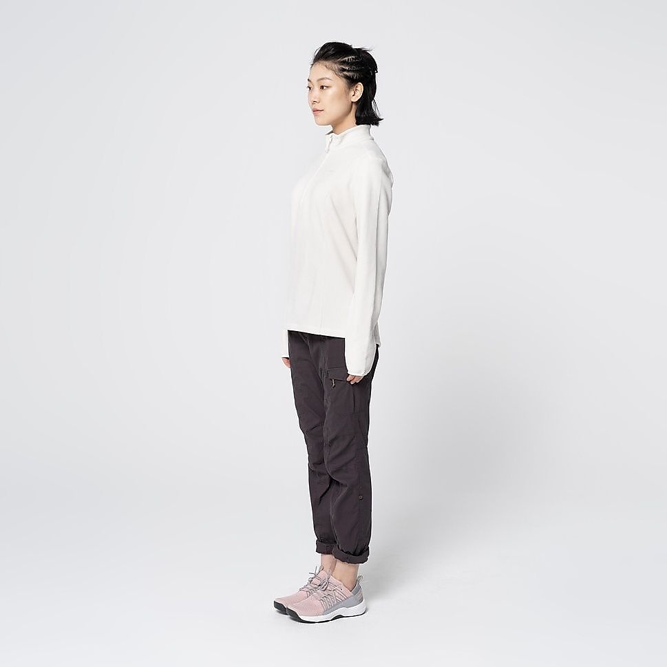 QUECHUAレディースフリース ハーフジップMH100 BEG