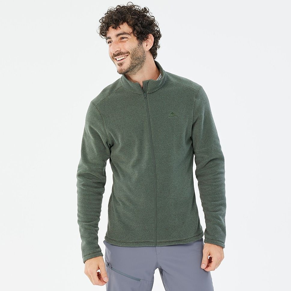 QUECHUAメンズフリースジャケットMH100 GRN