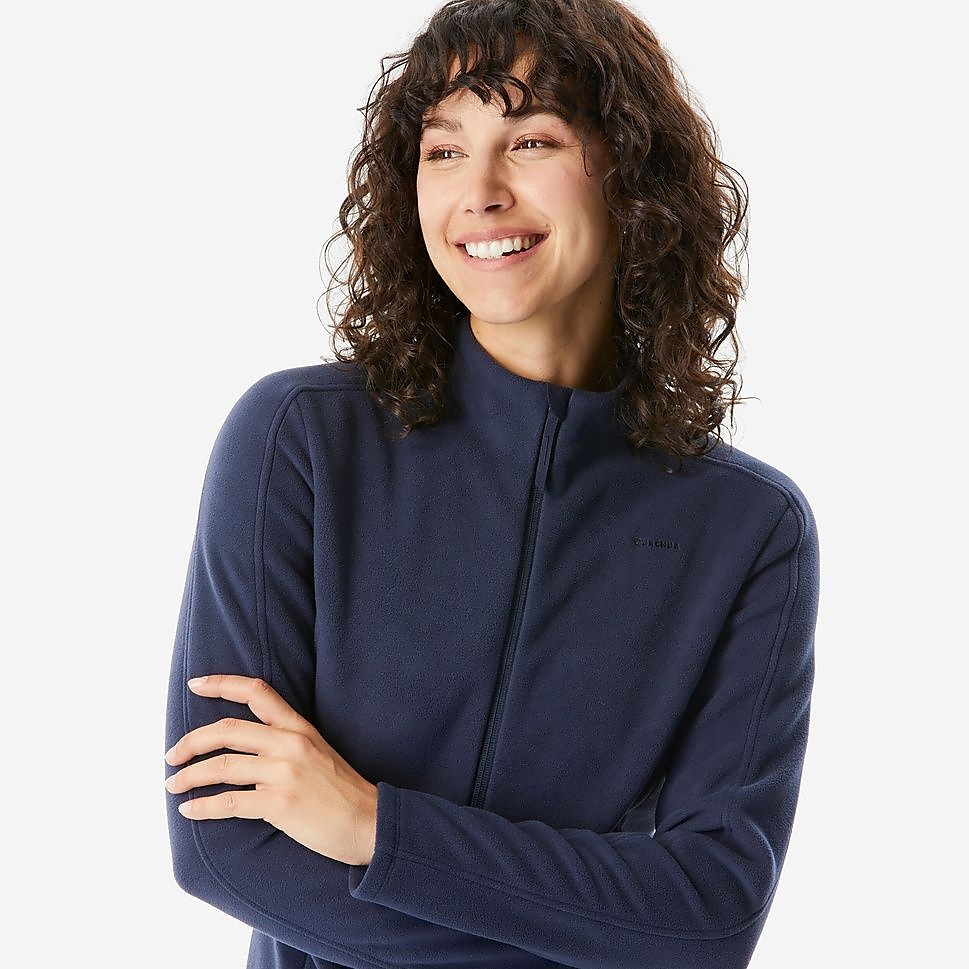 QUECHUAレディースフリースジャケットMH500 BLU