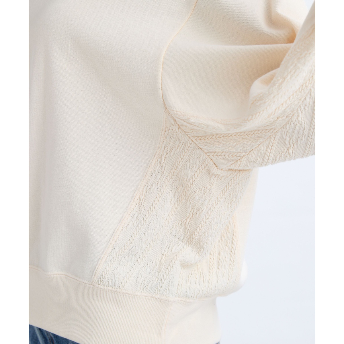 BOAT NECK LOOSE CROPPED CREW