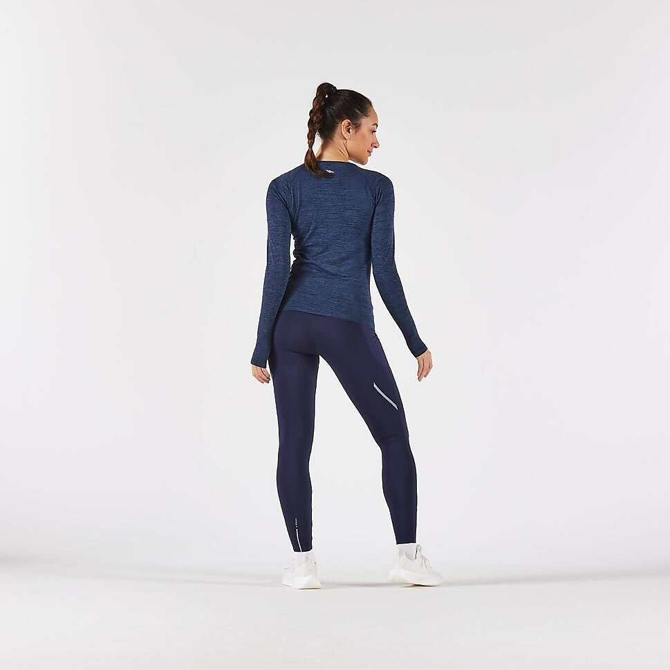 KIPRUNレディースレギンスRUN500 WARM BLU