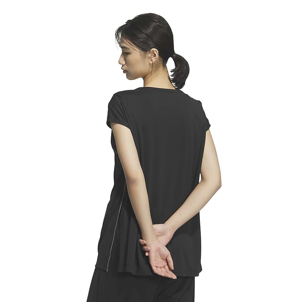 W LUX BLK KN フレンチスリーブTシャツ