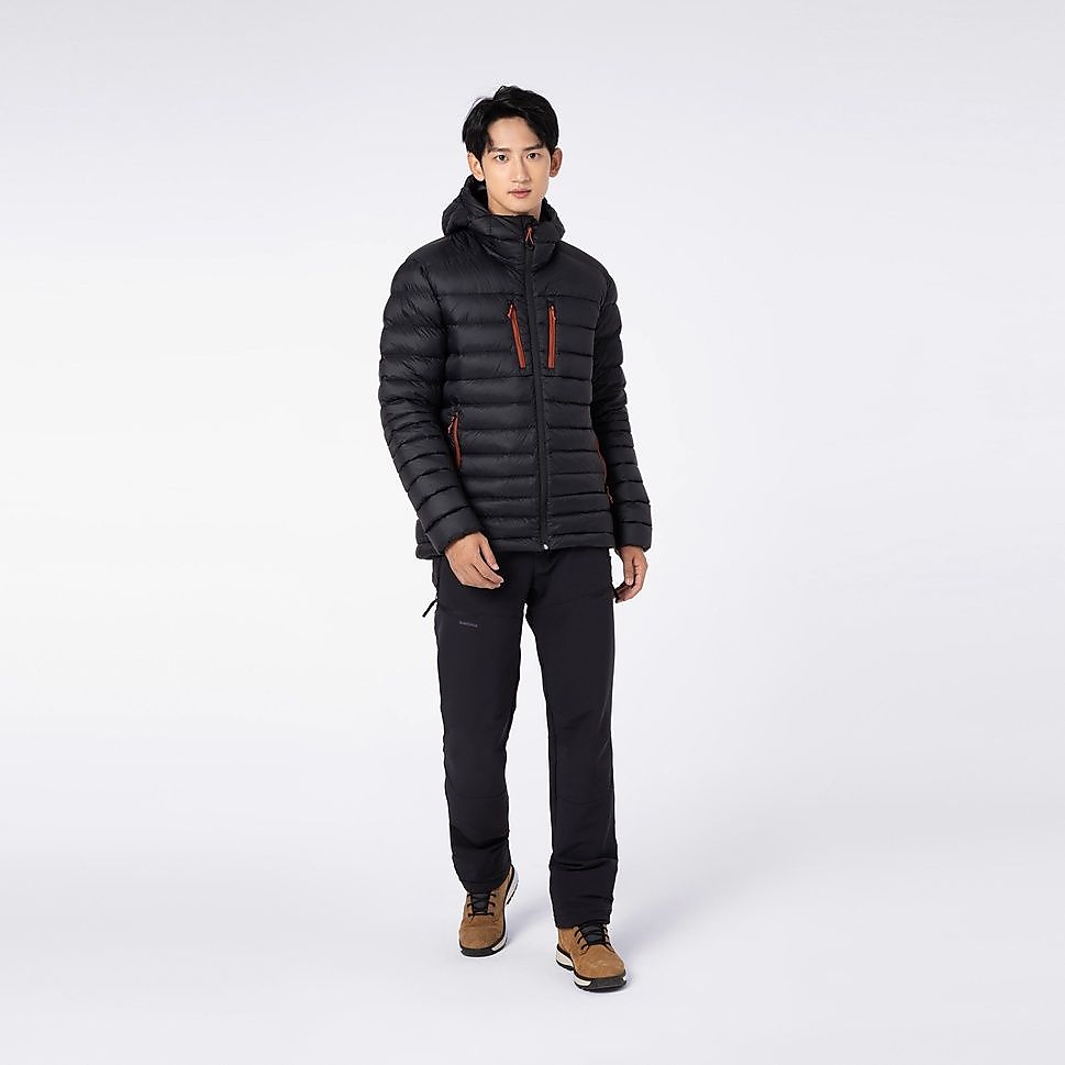 FORCLAZメンズダウンジャケット フード付きTREK500 BLK