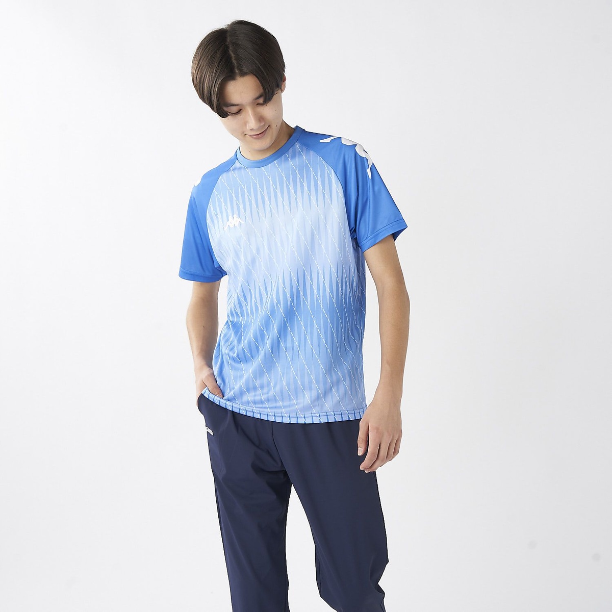 Kappa Jr 半袖シャドー柄シャツ