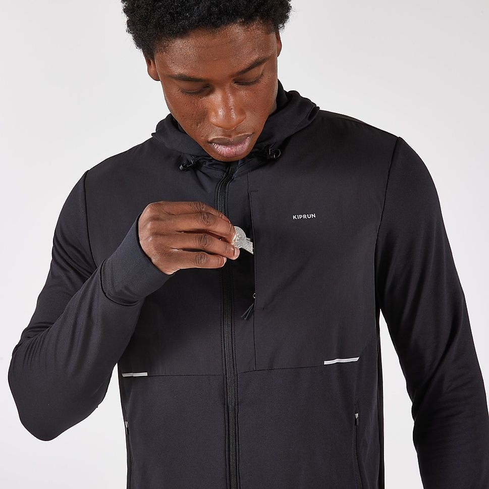 KIPRUNメンズジャケットRUN100 WARM BLK