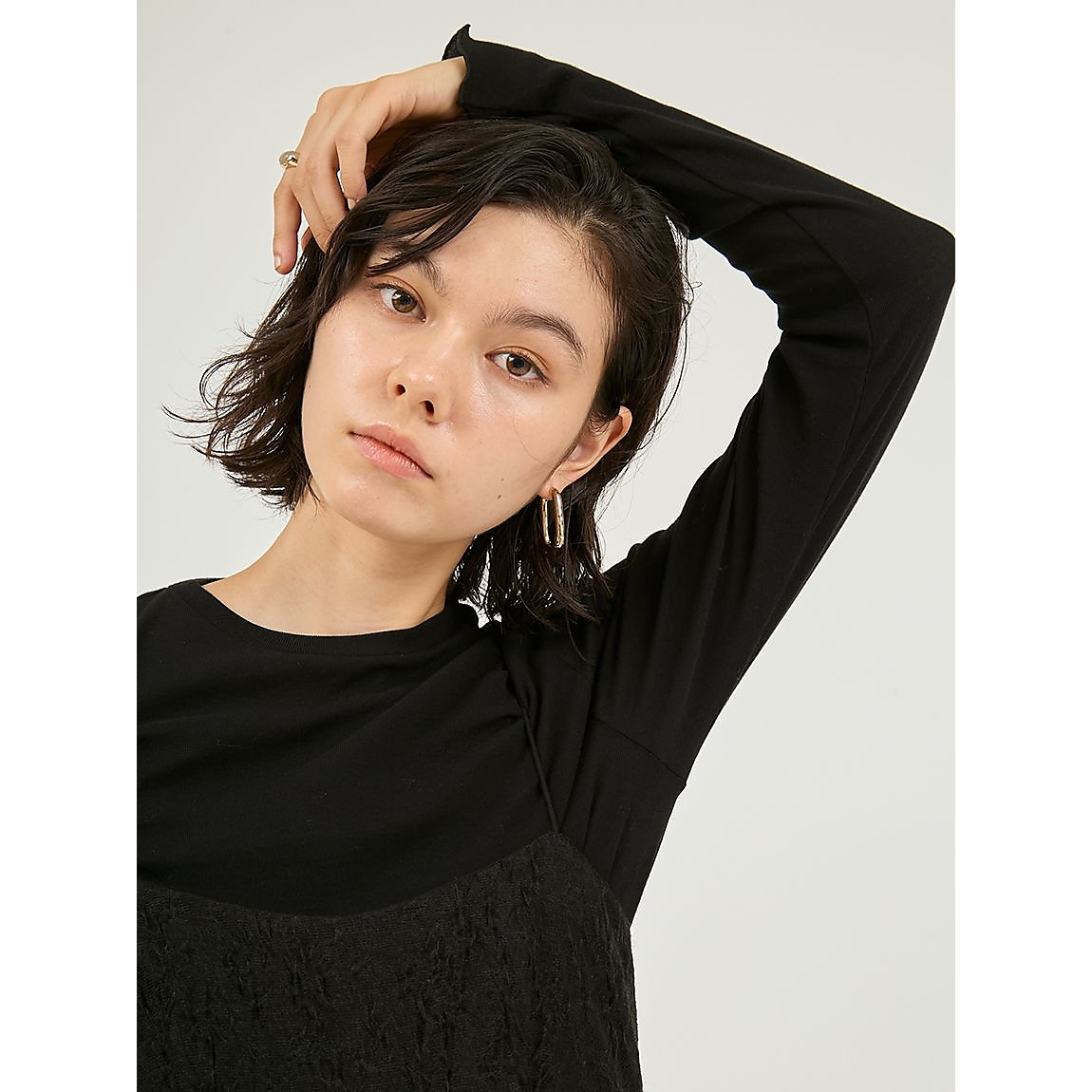 カットセットフラワージャガードワンピース