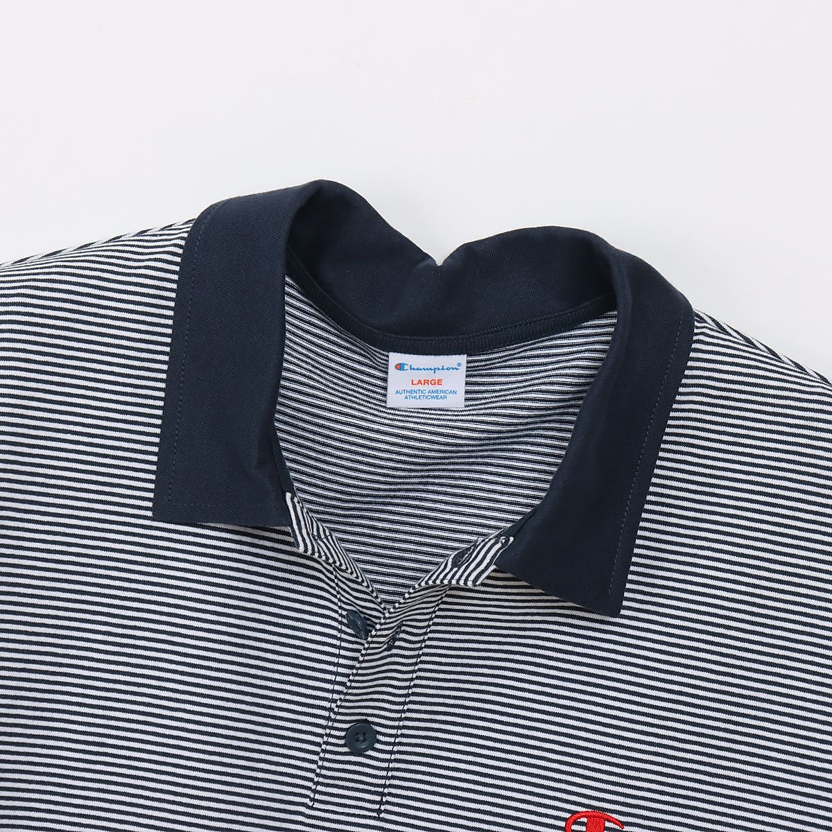 L/S BORDER POLO SHIRT