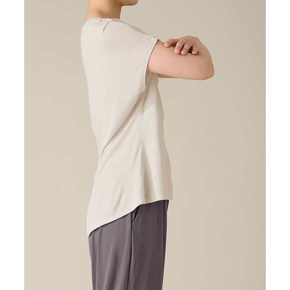 Real Stone フレンチスリーブトップ SAND