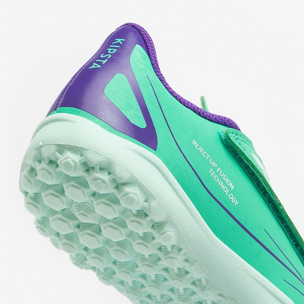 Decathlon キッズ サッカースパイク 面ファスナー 160 Easy Turf GRN