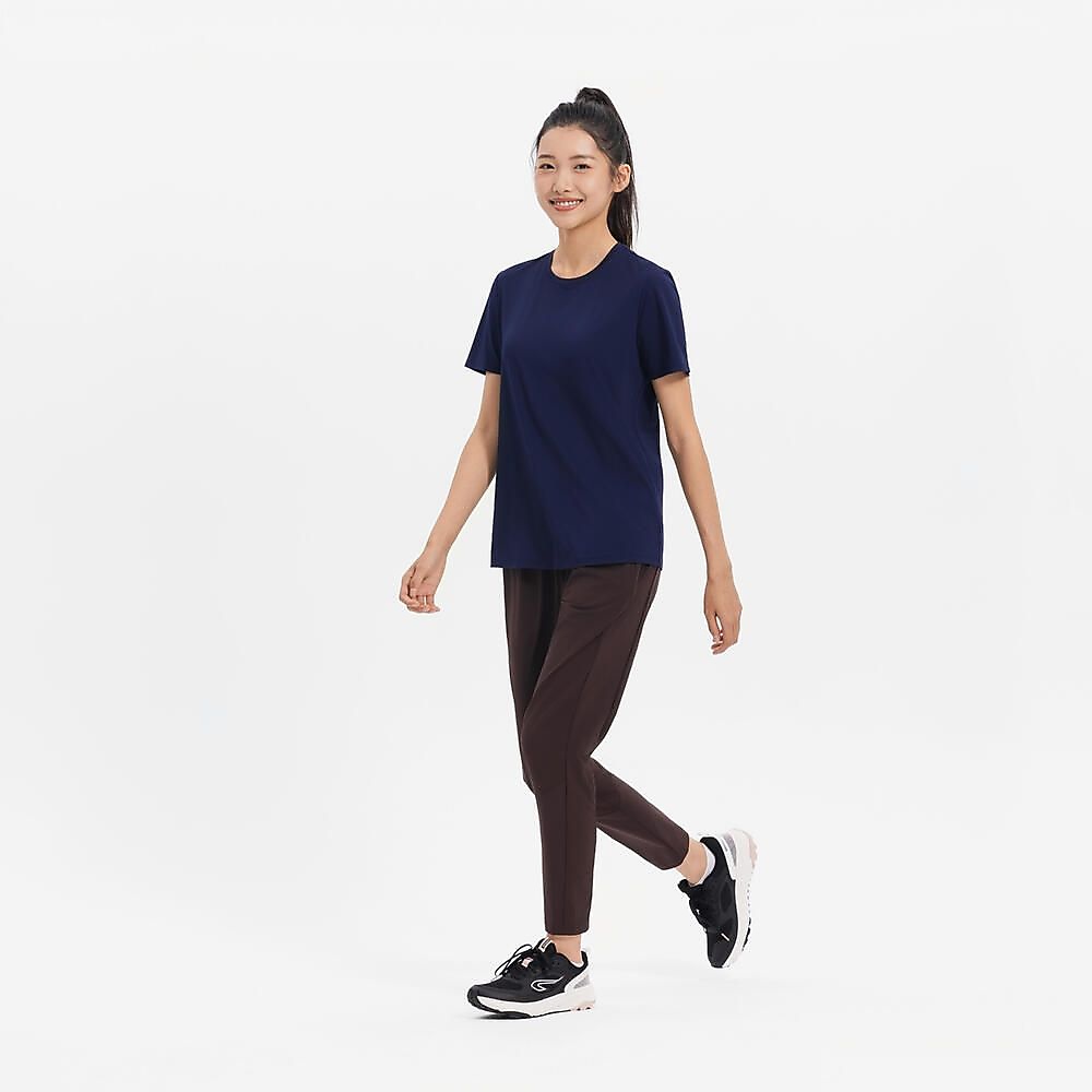 Decathlon レディース半袖Tシャツ100 ジム・フィットネス NVY