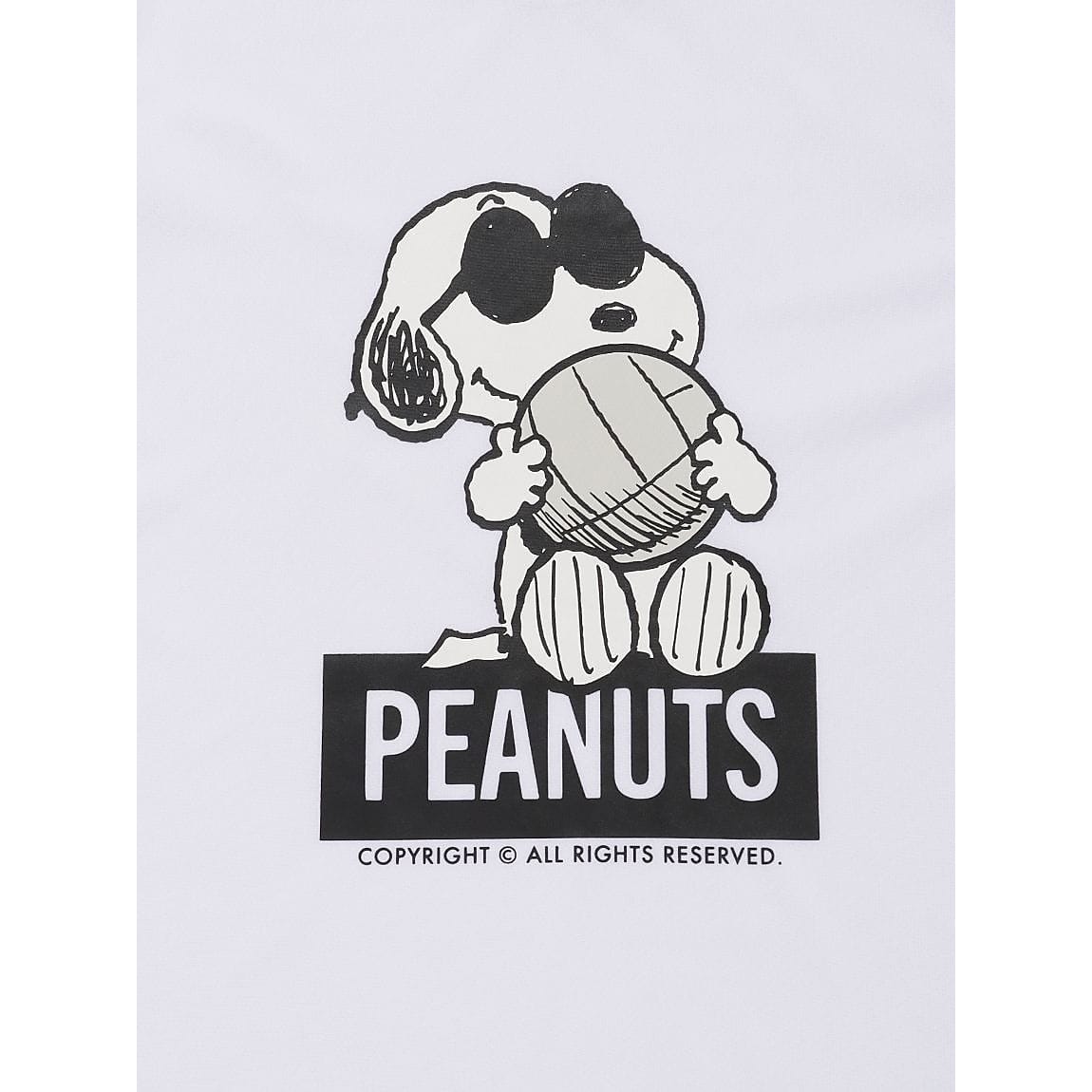 26PEANUTSバレーフロントプリントTシャツ