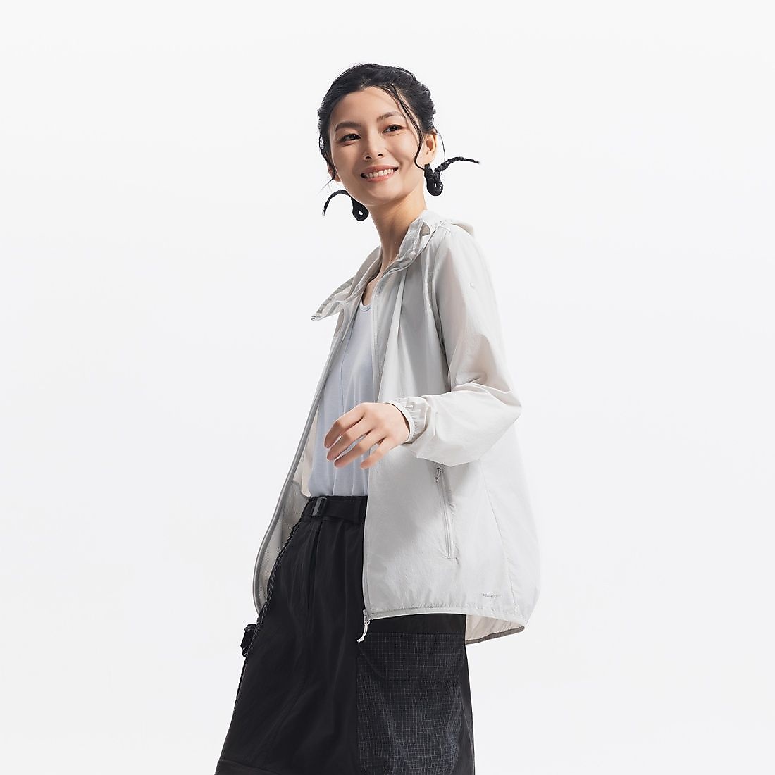 Decathlon レディース ジャケット UVカット HELIUM 100 GRY