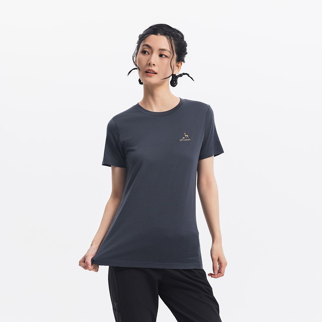 SIMOND レディース Tシャツ TRAVEL 500 WOOL GRY