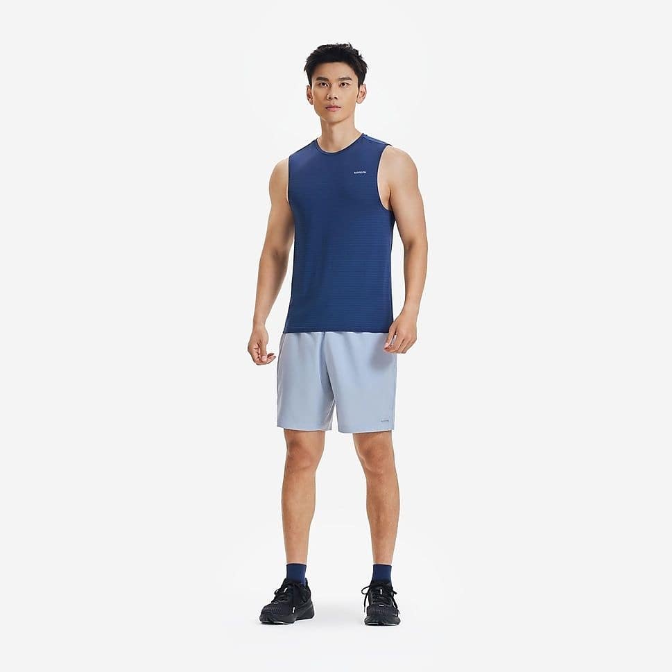 KIPRUN メンズ タンクトップ RUN 500 COMFORT BLU