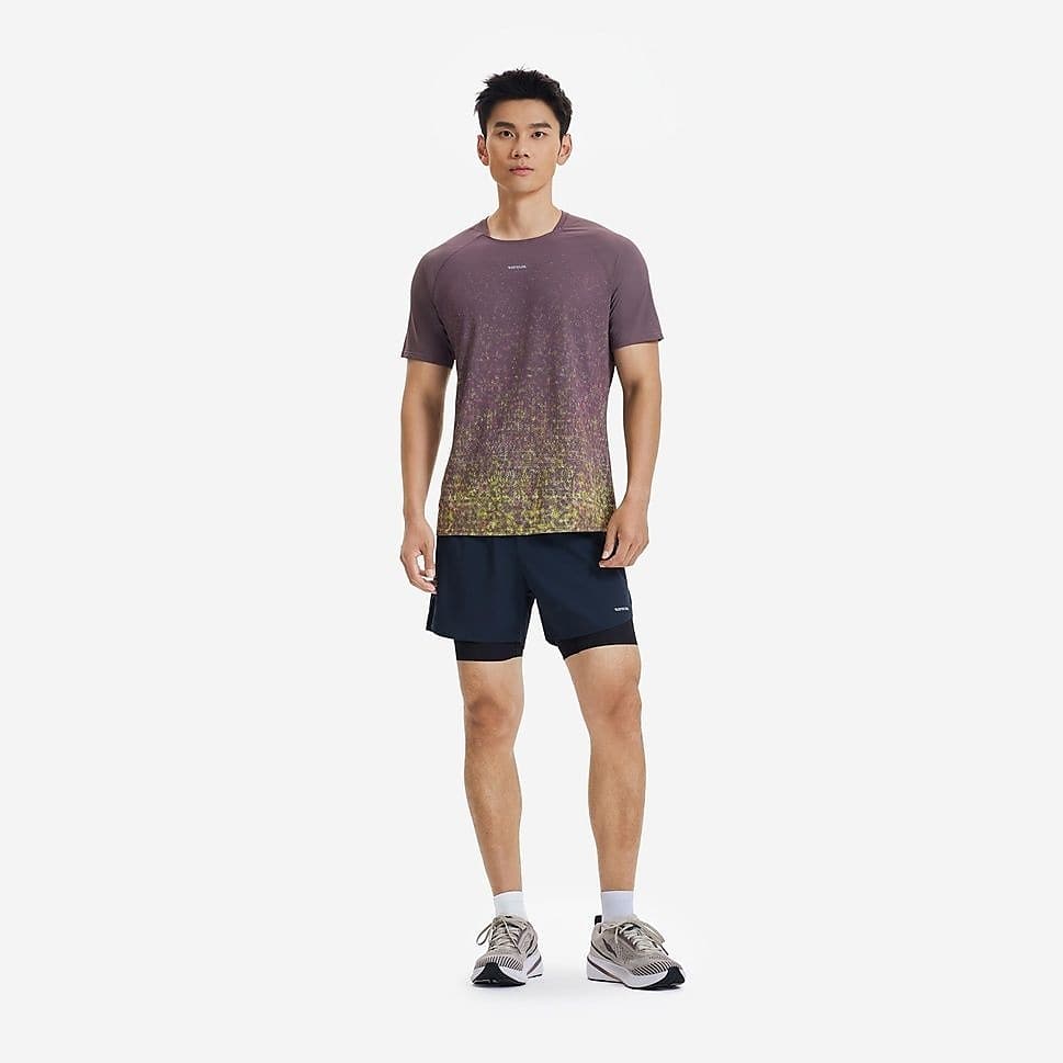 KIPRUNメンズTシャツRUN500 RESIST BRN
