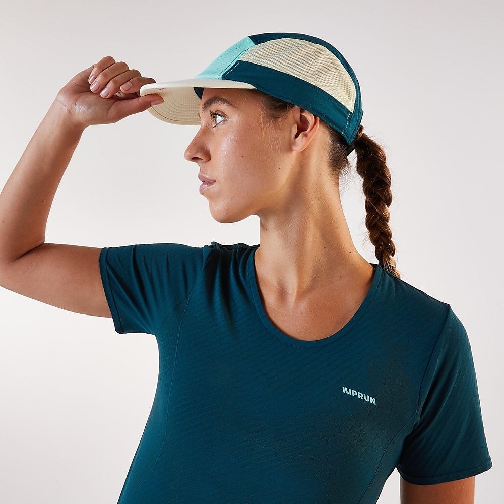 KIPRUN ユニセックス ランニングキャップ 5パネル BLU YEL