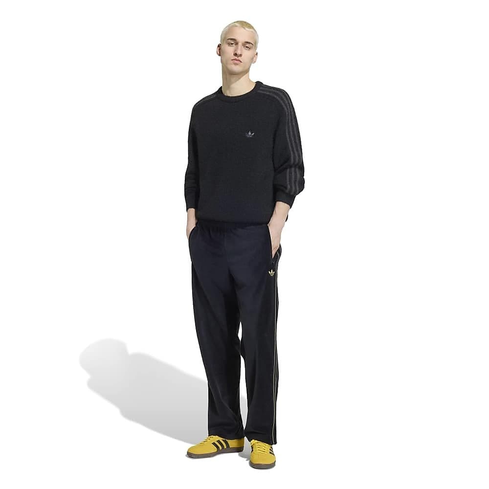 3 STRIPES FLUFFY KNIT CREW