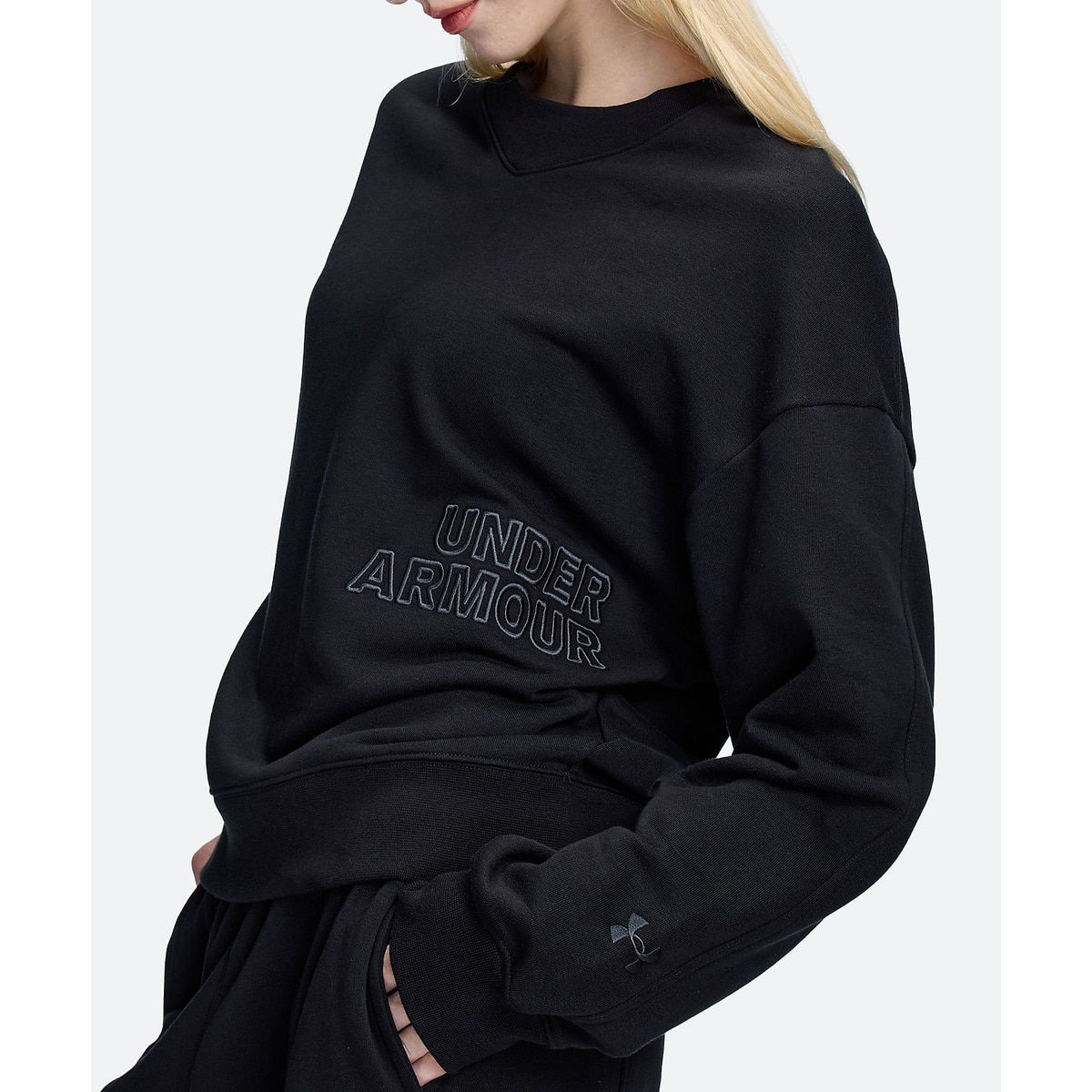 UA ESSENTIAL TERRY EMBROIDERY CREW
