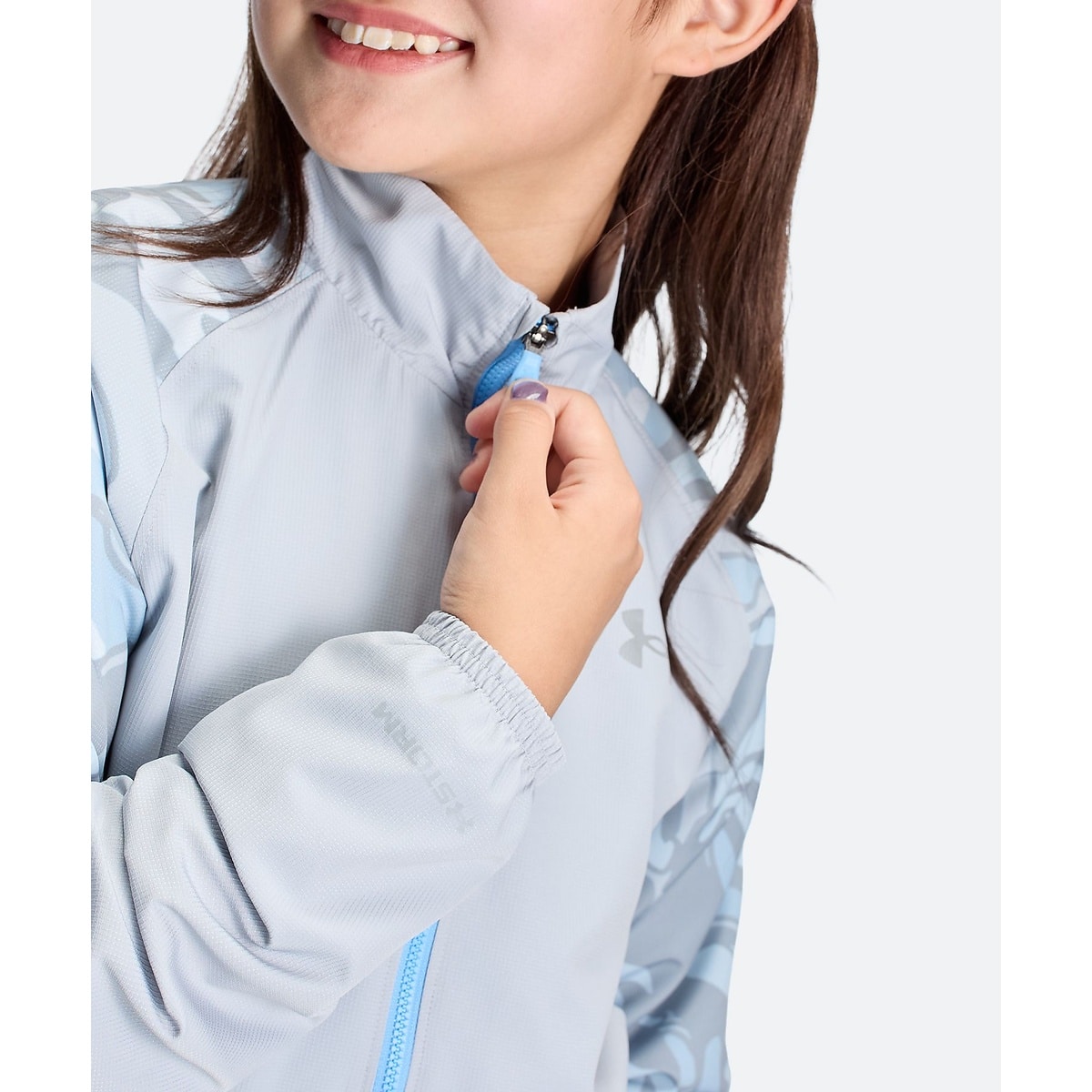UA TRICOT PRINT WOVEN FULL-ZIP JACKET