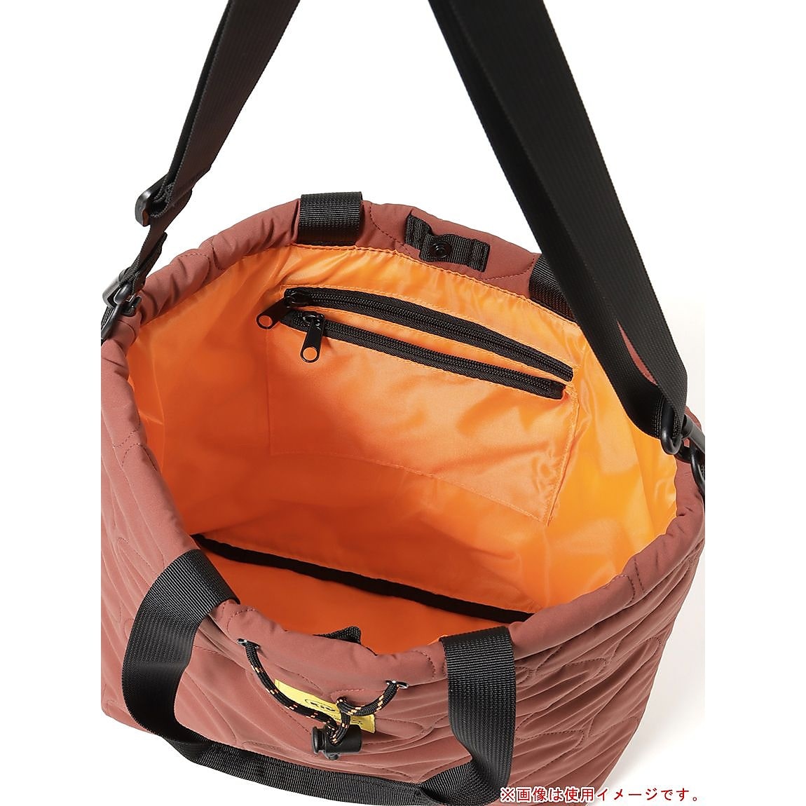 [KiU PADDED DRAWSTRING TOTEBAG]テラコッタ