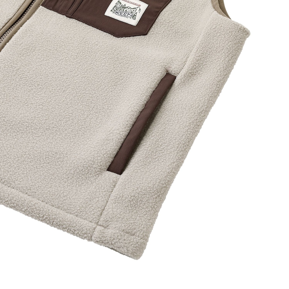 ジンジャー ブラッシュド フルジップ ベスト(GINGER BRUSHED FULL ZIP VEST)