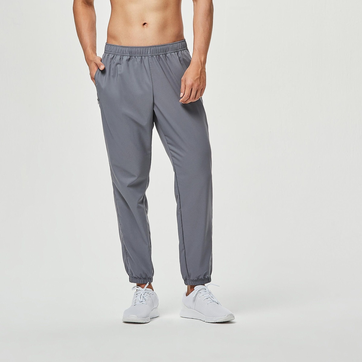 フィットネス メンズ ボトムス 透湿性 レギュラーフィット エッセンシャル GRY