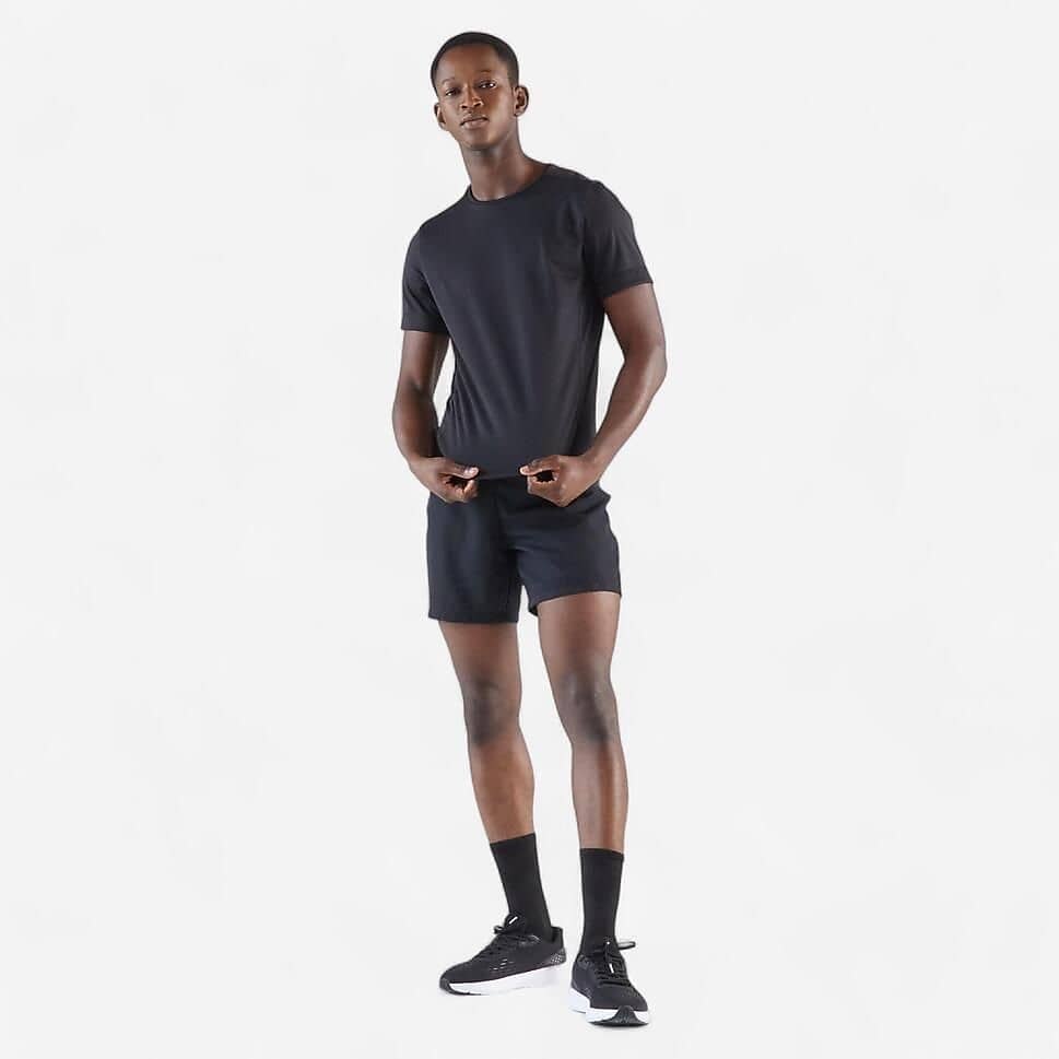 ランニング メンズ Tシャツ 透湿性 DRY BLK