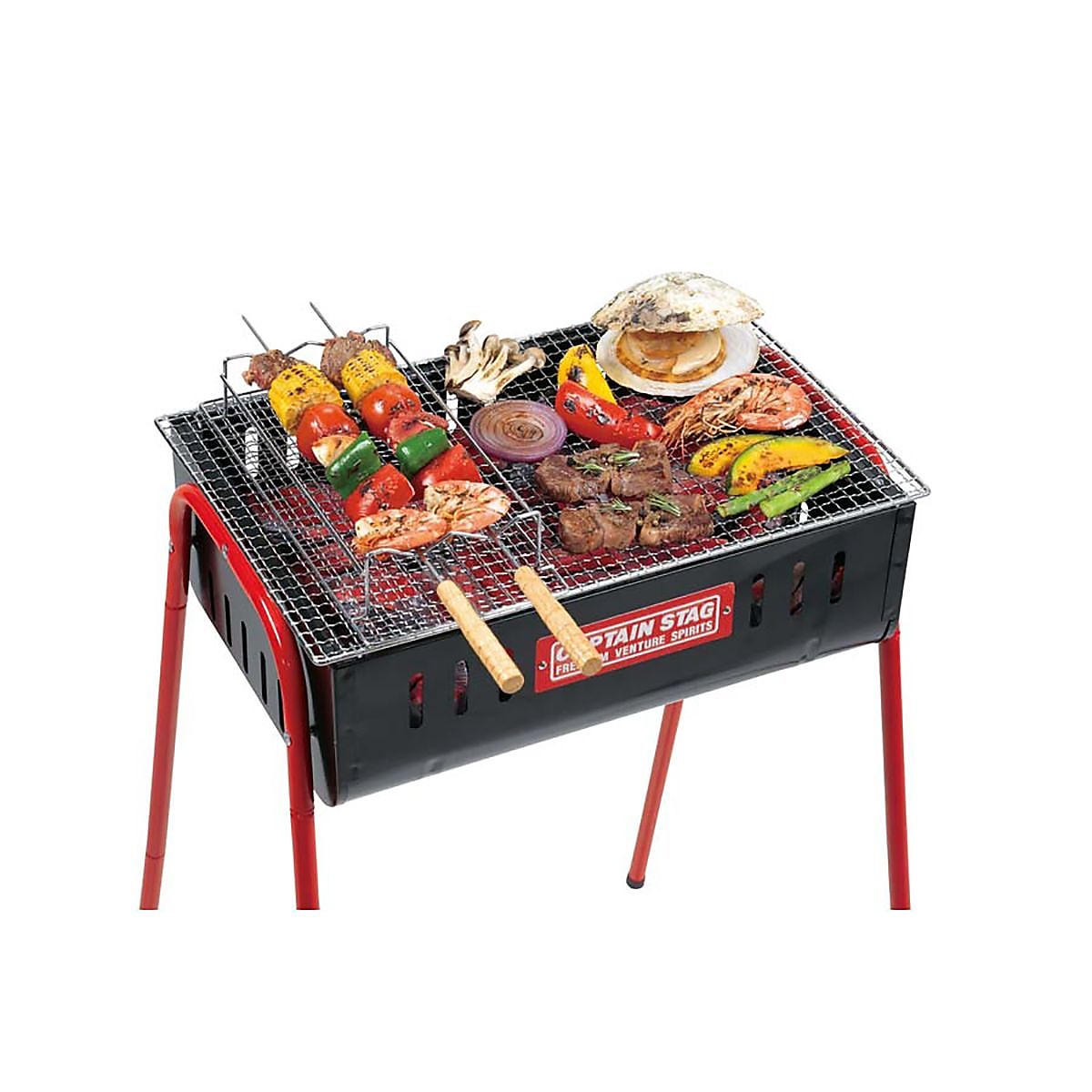 BBQ 串焼き＆焼き過ぎ防止アミ  300×145mm