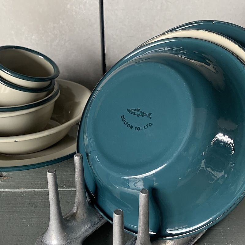 ENAMELED DEEP PLATE GREEN