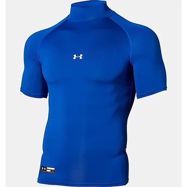 UA HEATGEAR ARMOUR COMPRESSION SHORT SLEEVE MOCK NECK SHIRT