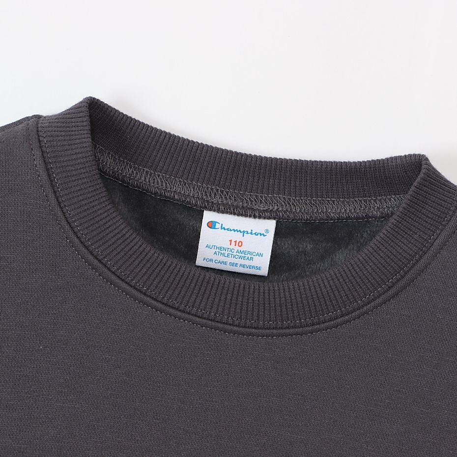 Champion　胸ワッペン刺繍ワイドスウェット