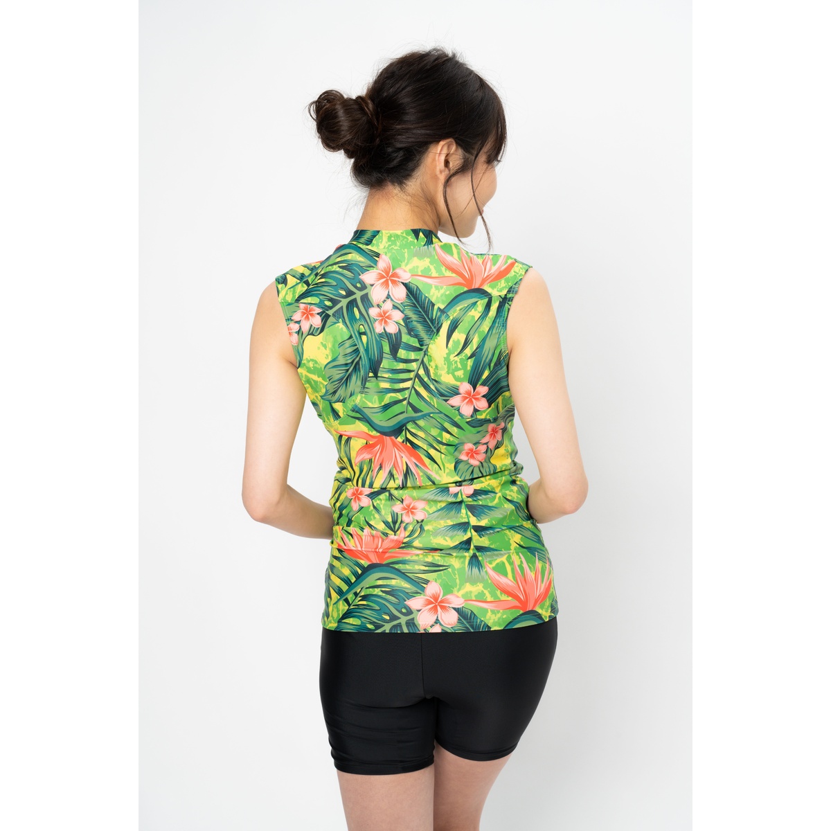 リゾート柄ノースリーブマタニティ水着