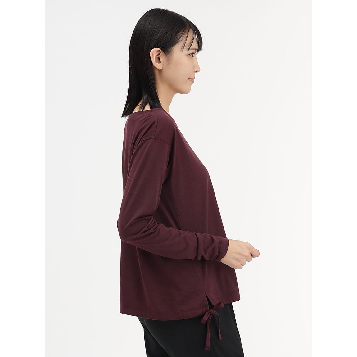 W DRAWSTRING LONG SLEEVE LS