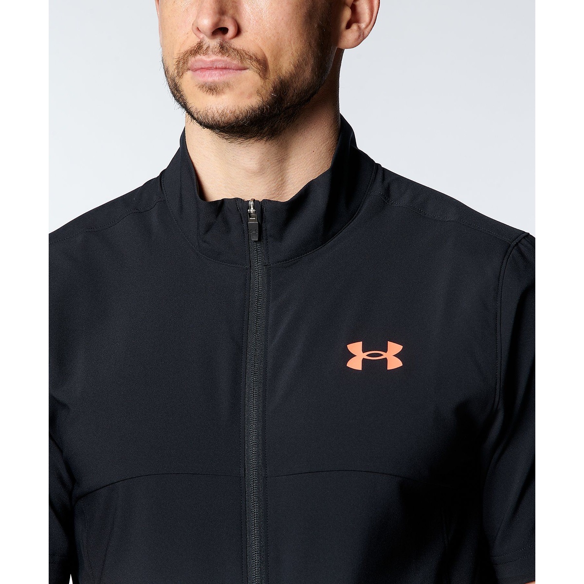 UA FRESH WOVEN SHORT SLEEVE FULL ZIP