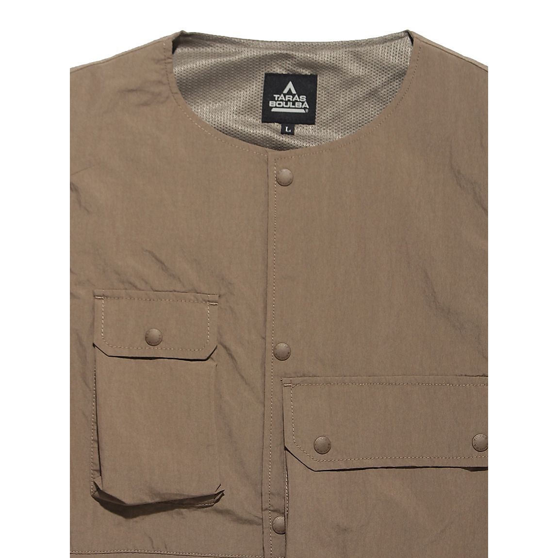 ラウンドカラーポケットベスト