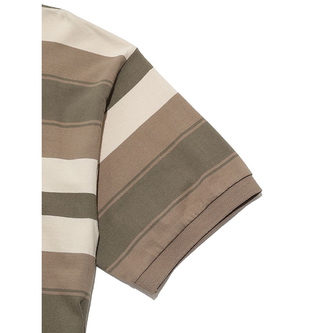 レディース コットン天竺 マルチボーダーポロワンピース