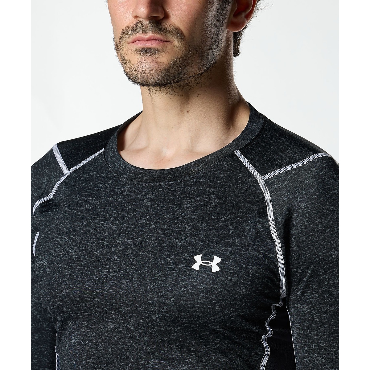 UA HEATGEAR FITTED LONG SLEEVE CREW NV