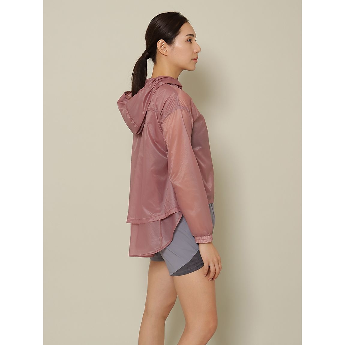 ナイロンリップ フルジップフーディフレア LADIES