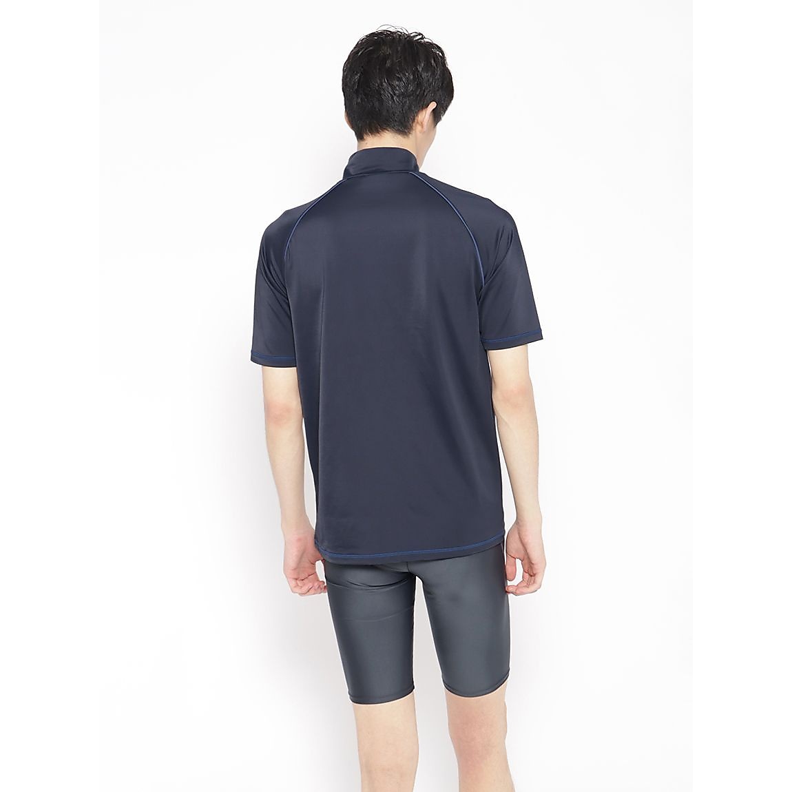 スイムウェア MEN'S フルジップラッシュガード半袖PP