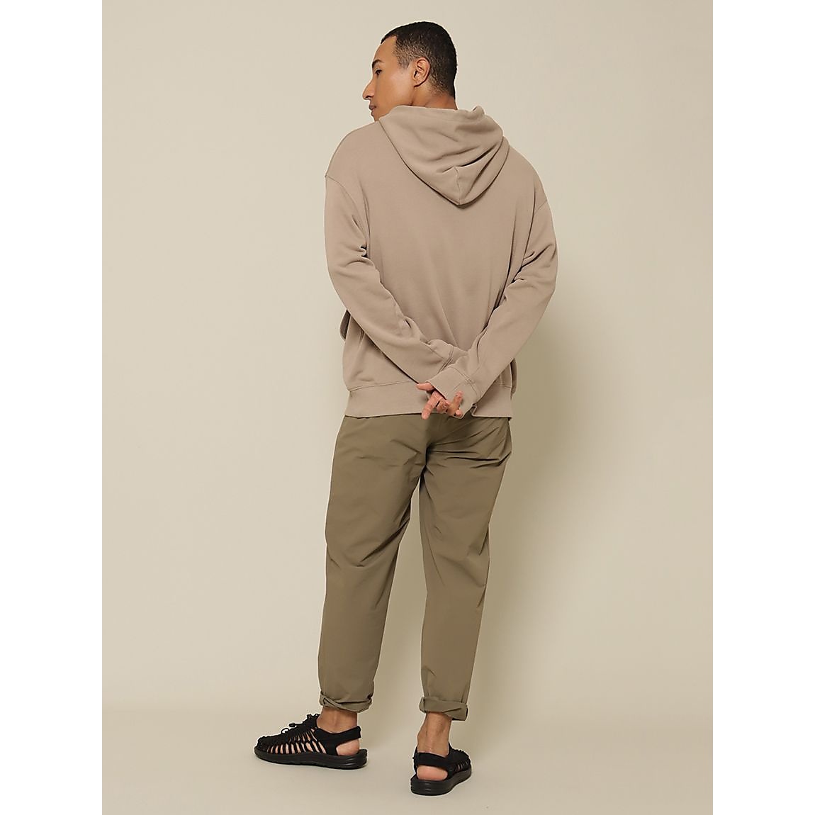 リサイクル裏ドビーナイロン ワイドテーパードパンツ MENS