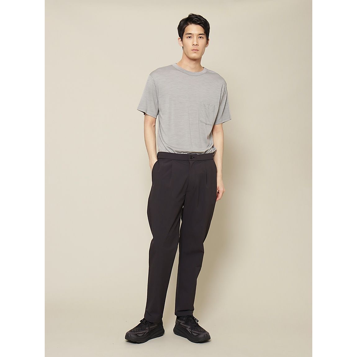 リサイクル裏ドビーナイロン ワイドテーパードパンツ MENS