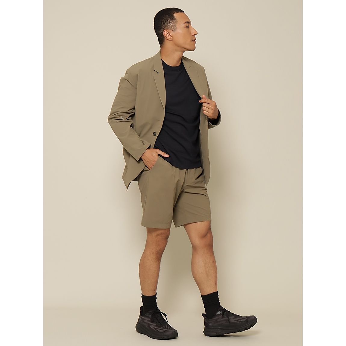 リサイクル裏ドビーナイロン テーラードジャケット MENS