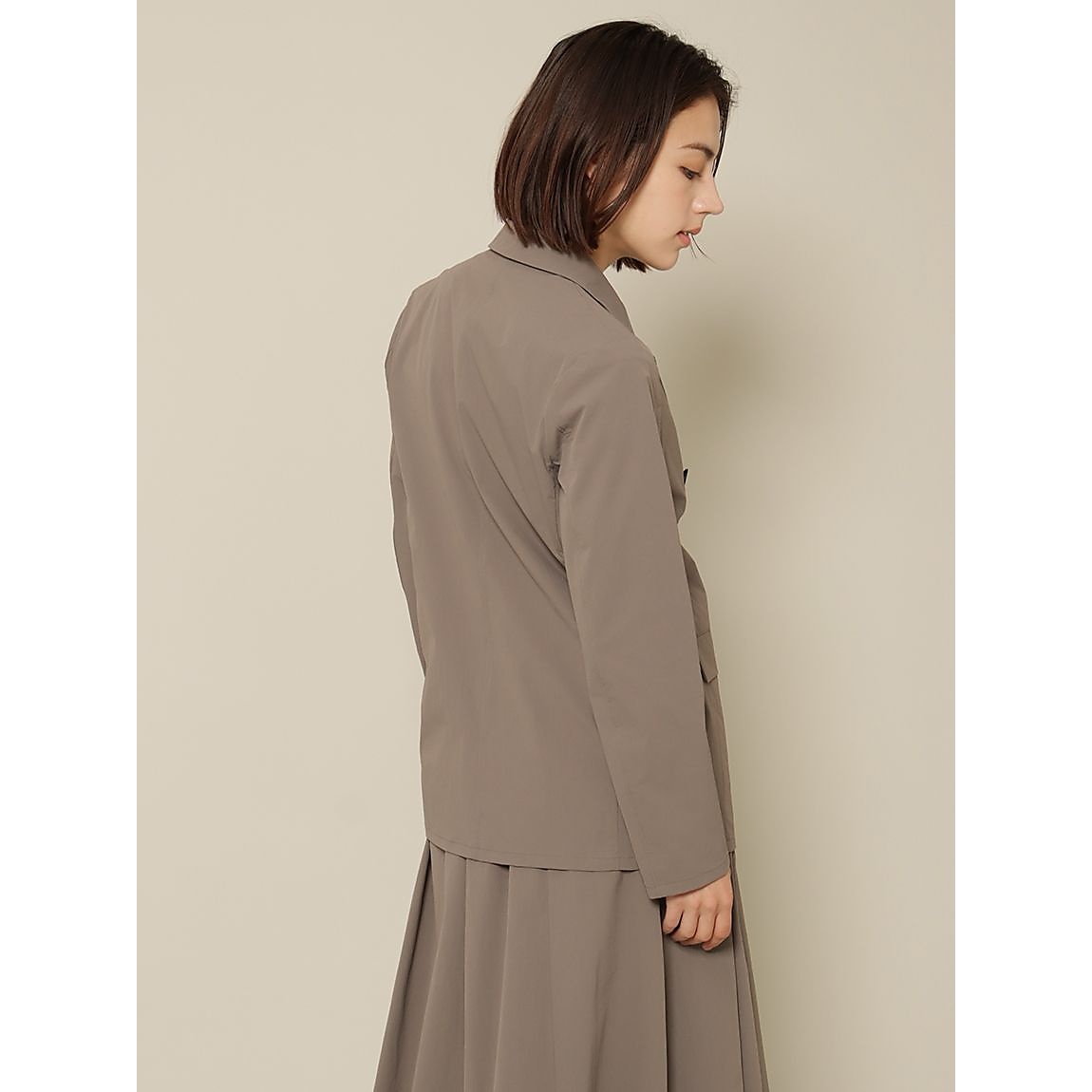 リサイクルナイロン ダブルブレストジャケット LADIES