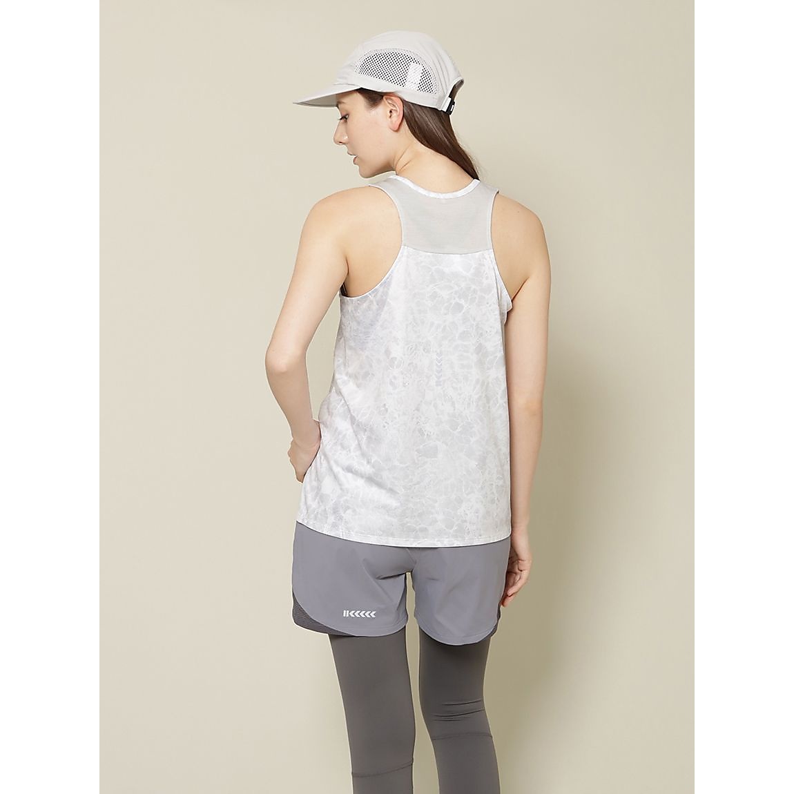 RUNスムースドビー クルーネックタンクトップ LADIES