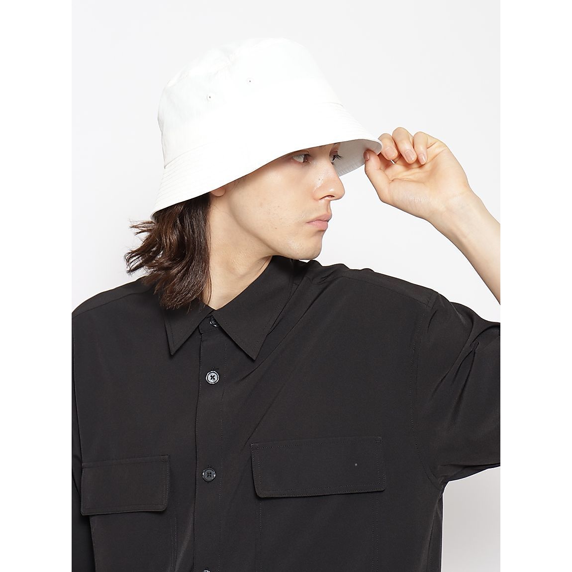 クリンクルナイロン バゲットハット