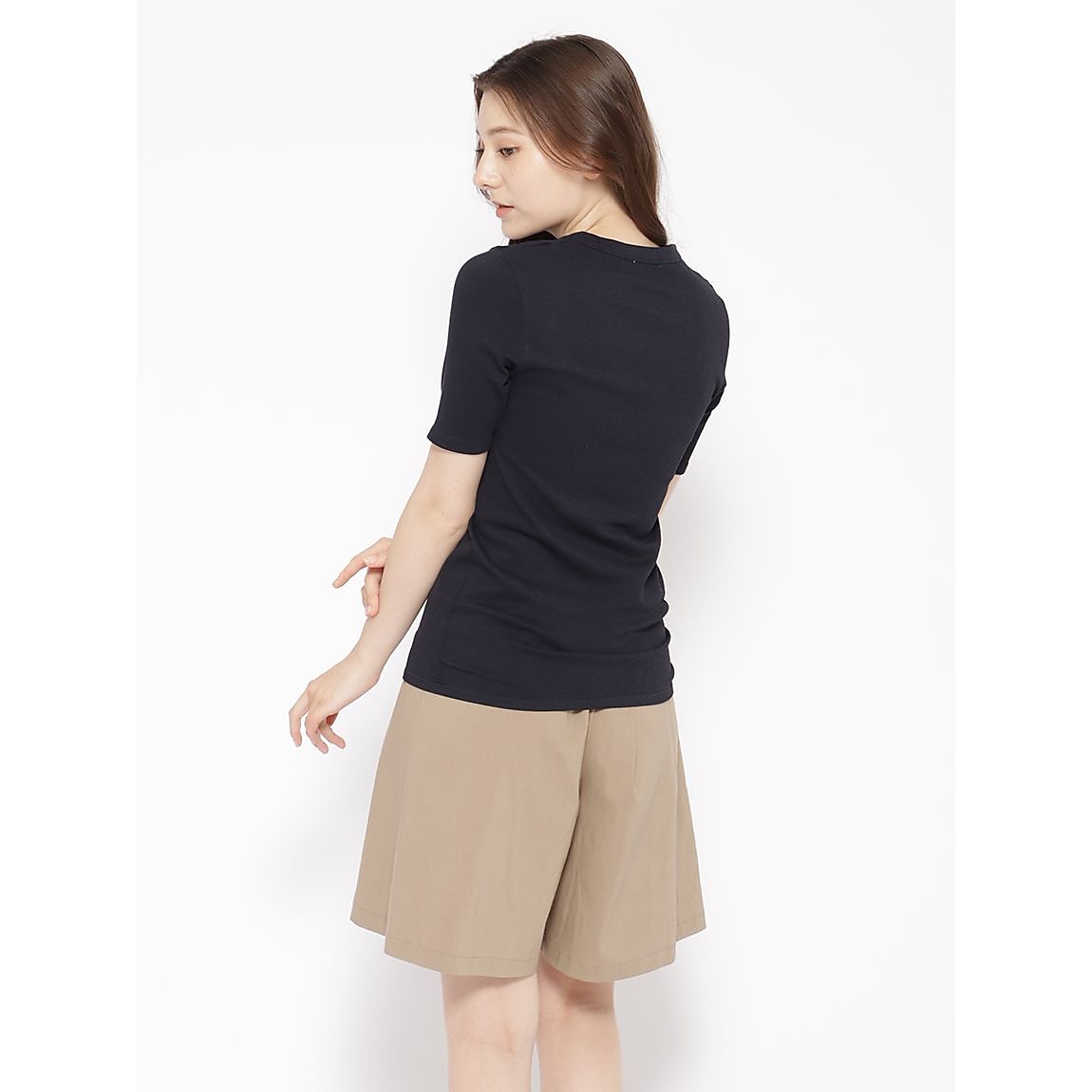 成型 5分袖リブTシャツ LADIES