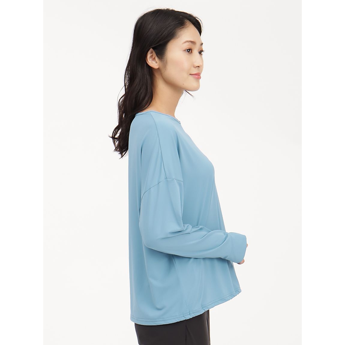 PLWYSAQAドロップショルダーラッシュTレディース