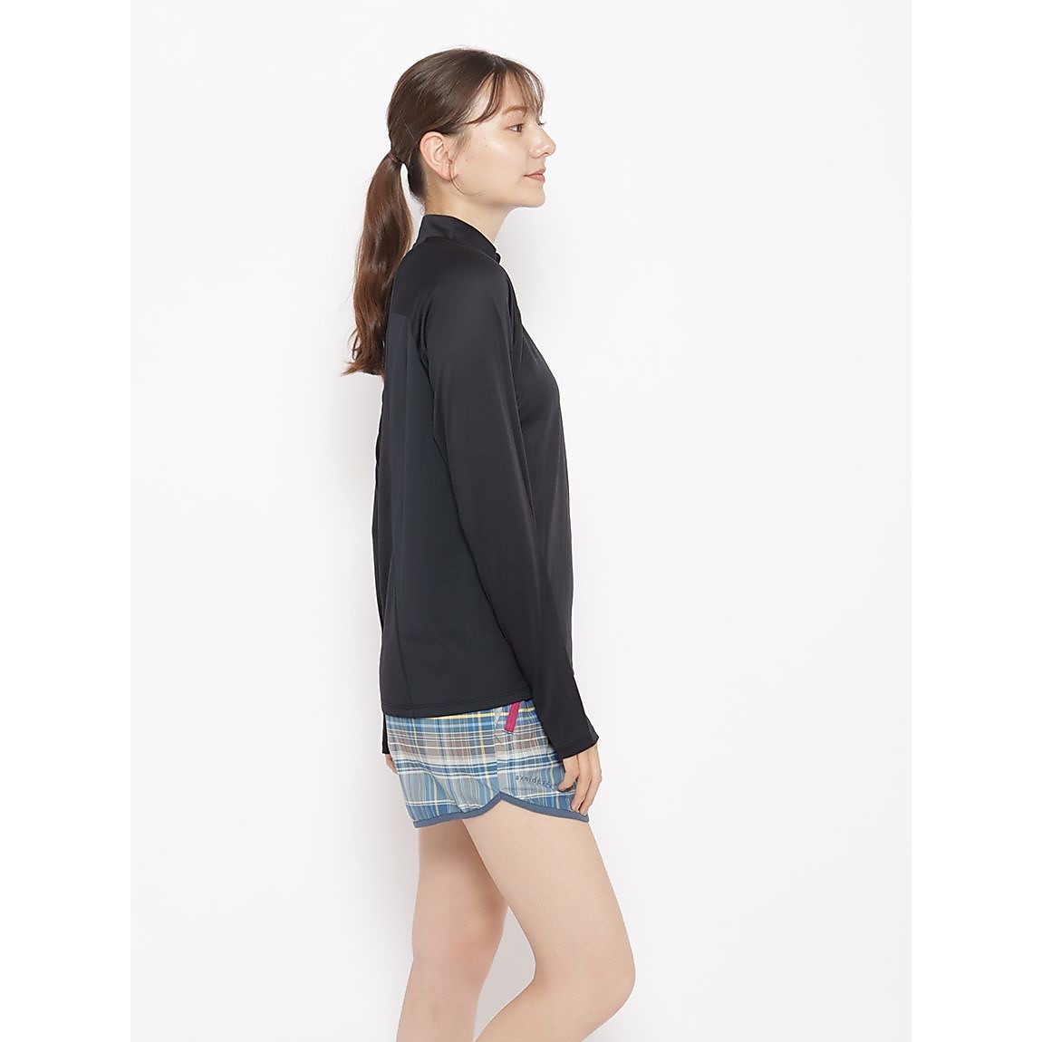 for RUN テックカノコ ハーフジップ長袖Tシャツ LADIES