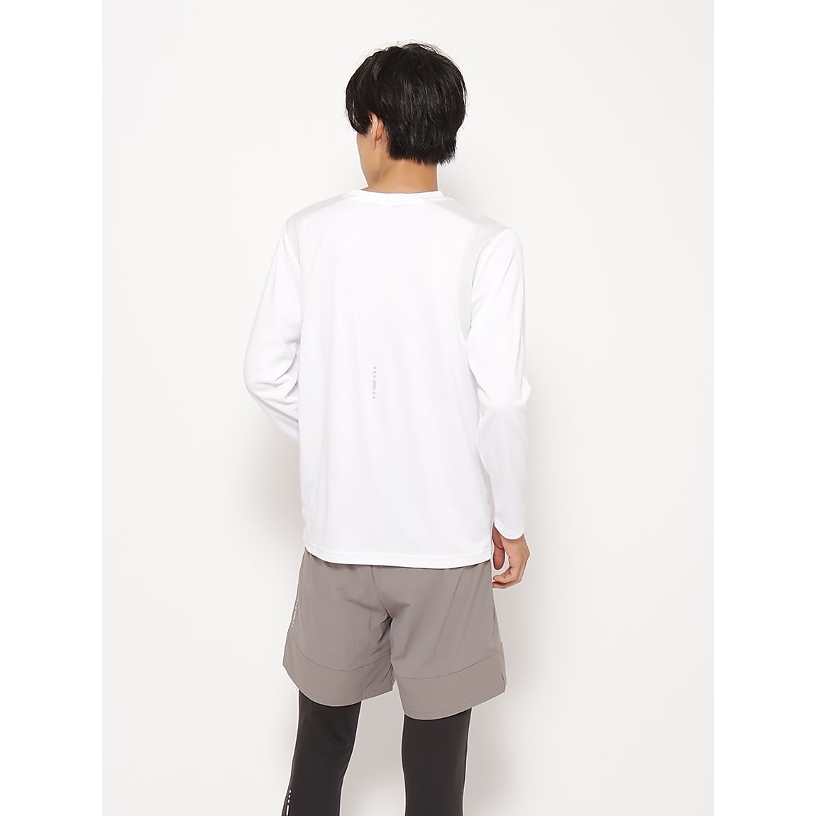 for RUN テックカノコ クルーネックロゴプリント長袖 MENS